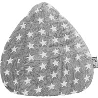 Sitzsack "fluffy stars XL", 70 x 110 cm, grau