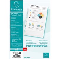 Exacompta Prospekthüllen genarbt, DIN A5, 50µ, 100 Stk. – Ansicht 1