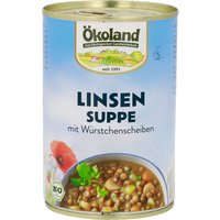 Ökoland Bio-Linsensuppe mit Würstchen, 400 g