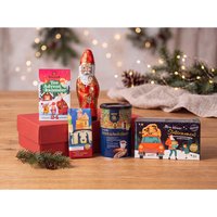 Bio-Geschenkset "Süßer Weihnachtsgenuss", 5-tlg., mit Schokolade, Christstollen und Tee