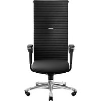 HAG Bürodrehstuhl "Excellence 9331" TiltDown AL, Gestell: sw, Leder "Paloma Soft" black