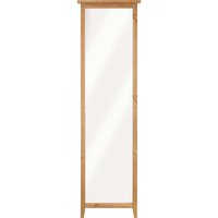 Spiegel-Paneel Garderobe "Solvita", B 58 x T 7,5 x H 200 cm, Kiefer gelaugt