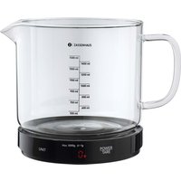 Zassenhaus Digitale Küchenwaage "BAKE" mit integriertem Messbecher, schwarz/transparent