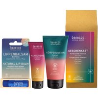 benecos Bio-Geschenkset "Intensiv" mit Handcreme, Körperlotion und Lipbalm
