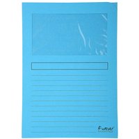 100 Exacompta Fenstermappen "Forever" blau
