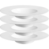 Mäser Gourmetteller-Set 4-tlg. "Saturno" Steinzeug, weiß