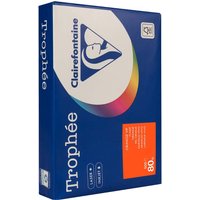 500 Blatt Clairfontaine Farbiges Kopierpapier "Trophee" 80 g/m², DIN A4, orange