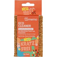 memo Haushaltsschwämme "ECO CLEANER" aus Zellulose mit Mandel-& Haselnussschalen, 2 Stk. – Ansicht 1
