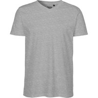 Neutral Bio-Herren-T-Shirt mit V-Ausschnitt, sport grey, Gr. XXL – Ansicht 1