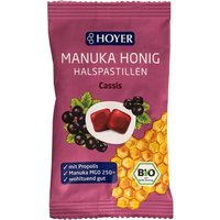 HOYER Bio-Halspastillen "Manuka Honig" mit Cassis, 30 g