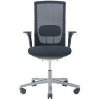 HAG Bürodrehstuhl "Futu mesh 1100-S" mit AL, Gestell: silber, Stoff: schwarz