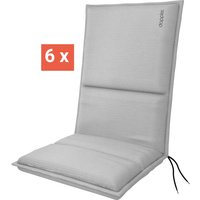 doppler Auflage "CITY" Midi, 6er-Pack, 110x48x6 cm, Polyester, hellgrau – Ansicht 1