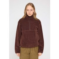 MAZINE Damen-Fleecejacke 'Half-Zip' mit Taschen, deep mahogany, Gr. XS