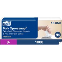 Tork Xpressnap Extra Softe-Servietten "Premium N4" 1/2-Falzung, 8 x 1000 Blatt, weiß