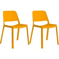 2x Besucherstuhl "2050" orange