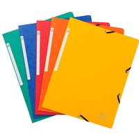 50 Exacompta Eckspannmappen aus Colorspan-Karton, 355 g/m², DIN A4, ohne Klappen, sortiert