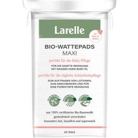 Larelle Bio-Wattepads "Maxi" aus 100 % zertifizierter Bio-Baumwolle, 60 Stk.