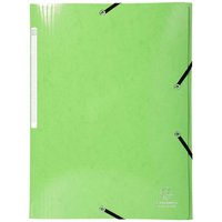 25 Exacompta Sammelmappen "Iderama", 425 g/m², DIN A4, Gummizug, 3 Klappen, anisgrün – Ansicht 1