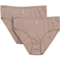 Living Crafts 2er-Pack Bio-Damen-Slips 'RASINA', nougat, Gr. M – Ansicht 1
