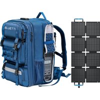BLUETTI Handsfree 1 Tragbarer Rucksack Power | 300 W 268,8 Wh, Handsfree 1+Bluepack 1+60 W Solarpanel