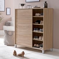 FineBuy Schuhschrank SV51780 Holz 100x108x37,5 cm Ablage Hoch, Design Schuhständer Groß 20 Paar Schuhe Schuhregal Flur, Schuh Aufbewahrung Platzsparend, Schuhab – Ansicht 1