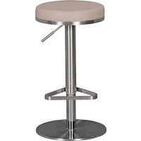 FineBuy Barhocker Edelstahl höhenverstellbare Sitzhöhe 57 - 82 cm, Barstuhl Modern 360° Drehbar, Tresenhocker mit Standfuß, Design Bistrohocker Hoch, Tresenstuh