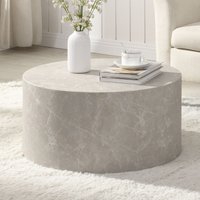 FineBuy Couchtisch MONOBLOC Rund 60 cm – Moderner Wohnzimmertisch in elegantem Design – runder Sofatisch, Loungetisch für Wohnzimmer