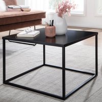 FineBuy Couchtisch 60 x 60 cm quadratisch Schwarz Metall - Industrial Alu Wohnzimmertisch - Skandinavisches Design Beistelltisch für Wohnzimmer Aluminium – Ansicht 1