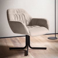 FineBuy Loungesessel Samt Design Clubsessel mit Metallbeine, Schalenstuhl gepolstert mit Rückenlehne, Cocktailsessel Lounge Armlehnen, Sessel mit Stoffbezug – Ansicht 1