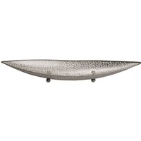FineBuy Obstschale Oval Schale 60cm Tischdeko länglich - Moderner Obstkorb mit Fuß aus Metall - Elegante Dekoschale - Früchtekorb Handmade