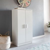 FineBuy Schuhschrank 7 Fächer für 14 Paar Schuhe 55 x 108 x 35 cm, Schuhkommode 2 Türen, Schuhregal Schrank Schuhständer Schuhe – Ansicht 1