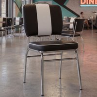 FineBuy Esszimmerstuhl American Diner 50er Jahre Retro Stuhl, Sitzfläche mit Rückenlehne, Sitzhöhe 47 cm – Ansicht 1