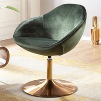 FineBuy Loungesessel SIRAN 70 x 79 x 70 cm Design Drehstuhl, Clubsessel Polsterstuhl mit Armlehne, Drehsessel Cocktailsessel Lounge, Barsessel Besucherstuhl, Se