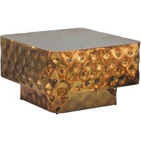 FineBuy Couchtisch Aluminium Quadratisch 60cm - Design Wohnzimmertisch Gehämmert - Moderner Loungetisch - Sofatisch Hammerschlag - Beistelltisch Wohnzimmer Hand – Ansicht 1