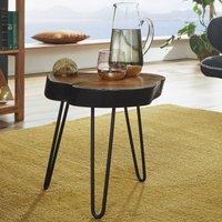 FineBuy Massivholz Sheesham Beistelltisch 35 x 35 cm – Ansicht 1