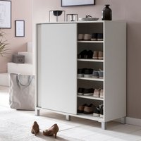 FineBuy Schuhschrank SV51780 Holz 100x108x37,5 cm Ablage Hoch, Design Schuhständer Groß 20 Paar Schuhe Schuhregal Flur, Schuh Aufbewahrung Platzsparend, Schuhab