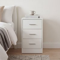 FineBuy Nachtkonsole Boxspringbett FOGGIA mit 3 Schubladen in Holz Modern, B x H x T: 37,5 x 68 x 35 cm, Design Nachtkästchen, Nako - Nachttisch Kommode, Nachts