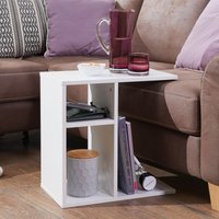 FineBuy Beistelltisch 50x50x30 cm Holz Design Anstelltisch Sofa, Couchtisch klein modern, Kleiner Wohnzimmertisch eckig, Sofatisch Ablagetisch hoch, Schmaler Ti