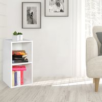 FineBuy Standregal Holz 30x60x30 cm Modern Regal Klein, Wandregal Ablageregal Schmal, Kleines Bücherregal 2 Ablagefächer, Schmales Design Holzregal Nischenregal – Ansicht 1