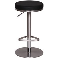 FineBuy Barhocker Edelstahl höhenverstellbare Sitzhöhe 57 - 82 cm, Barstuhl Modern 360° Drehbar, Tresenhocker mit Standfuß, Design Bistrohocker Hoch, Tresenstuh – Ansicht 1