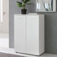 FineBuy Kommode mit 2 Türen 71x104x35cm Mehrzweckschrank Holz, Flurschrank hell modern, Schrank klein, Anrichte Sideboard matt, Kommodenschrank Flurmöbel – Ansicht 1