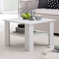 FineBuy Couchtisch SV51868 Holz 60 x 42 x 60 cm Design Holztisch mit Ablage, Wohnzimmertisch Coffee Table, Sofatisch Loungetisch, Kaffeetisch Stubentisch mit St