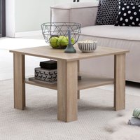 FineBuy Couchtisch SV51868 Holz 60 x 42 x 60 cm Design Holztisch mit Ablage, Wohnzimmertisch Coffee Table, Sofatisch Loungetisch, Kaffeetisch Stubentisch mit St