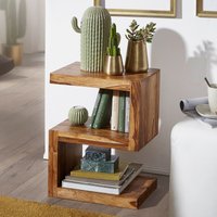 FineBuy Beistelltisch Massivholz – Ansicht 1