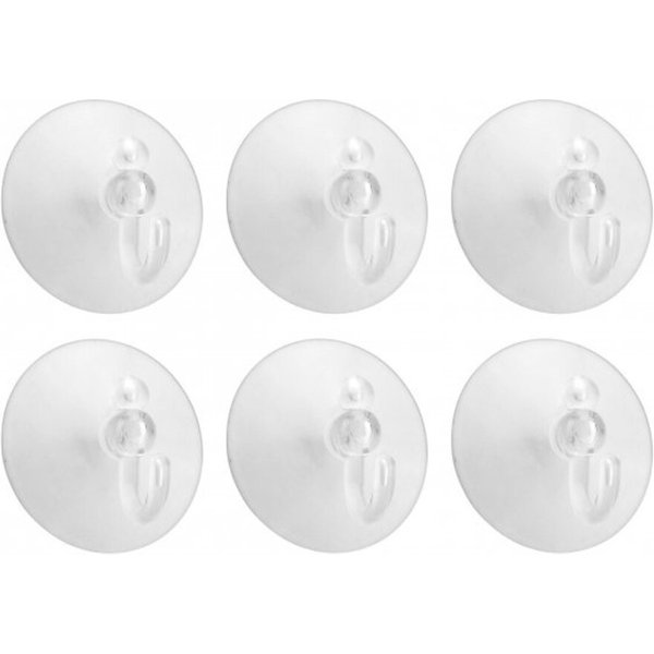 axentia Handtuchhaken Saughaken, 6 Stück, 5,5 cm, Schwenkhaken, (1-St)