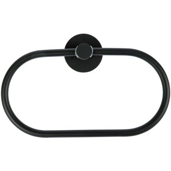 axentia Handtuchhalter Nero, Selbstklebender Handtuchring aus Edelstahl, in Schwarz