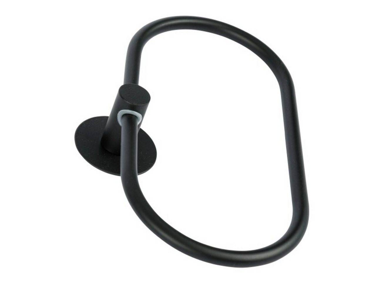 axentia Handtuchhalter Nero, Selbstklebender Handtuchring aus Edelstahl, in Schwarz – Bild 2 von 5