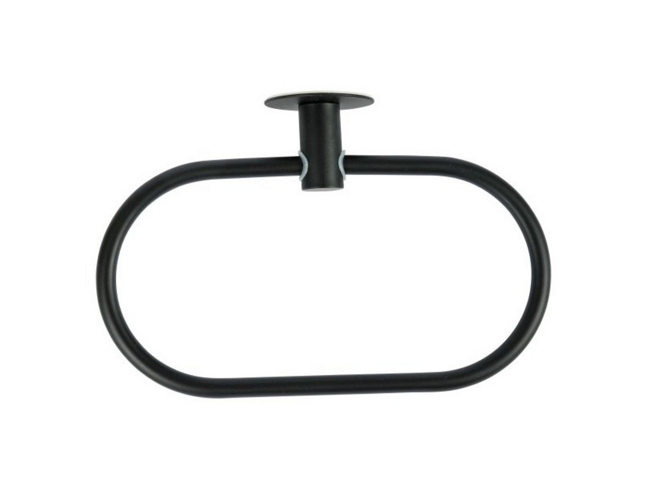 axentia Handtuchhalter Nero, Selbstklebender Handtuchring aus Edelstahl, in Schwarz – Bild 3 von 5