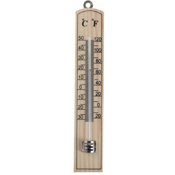 axentia Raumthermometer Zimmerthermometer, Holz, ca. 20 cm 200335, 1-tlg.