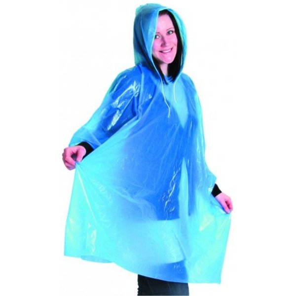 axentia Regenponcho Regenponcho blau/transparent, mit Kapuze 291518 (1-St)